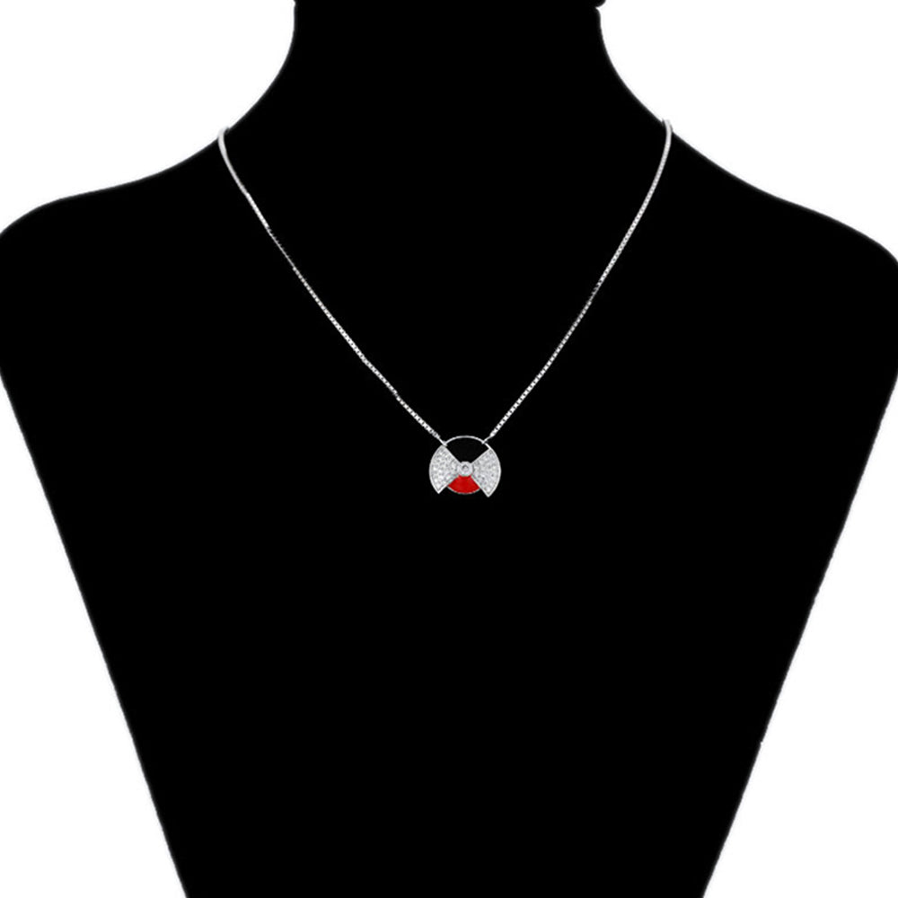 Kullattu TeräsKaulakoru Punaisella Emporia® Kristallilla