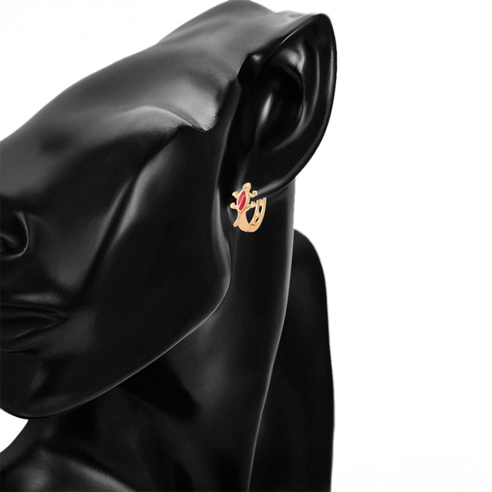 Kullattu TeräsKorvakorut Punaisella Emporia® Kristallilla