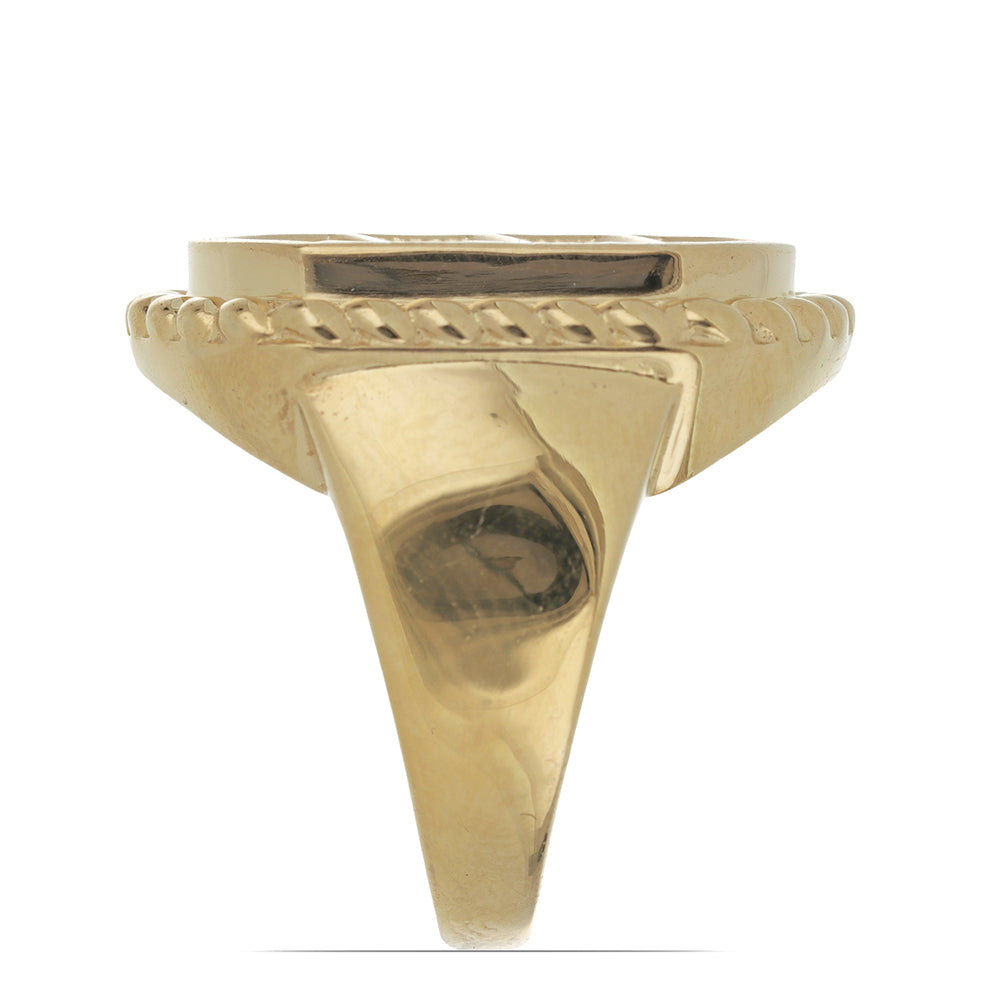 Kullattu hopeaSormus Punaisella Sienikorallilla