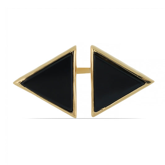 Kullattu hopeaSormus Suwarin Mustalla Onyksilla