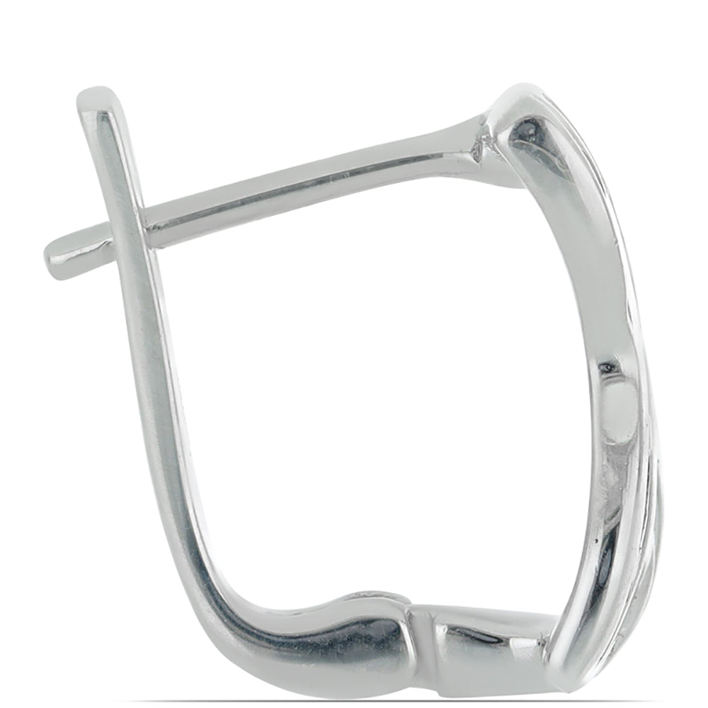 Hopeakorvakorut Keltaisella Timantilla ja Valkoisella Zirkonilla