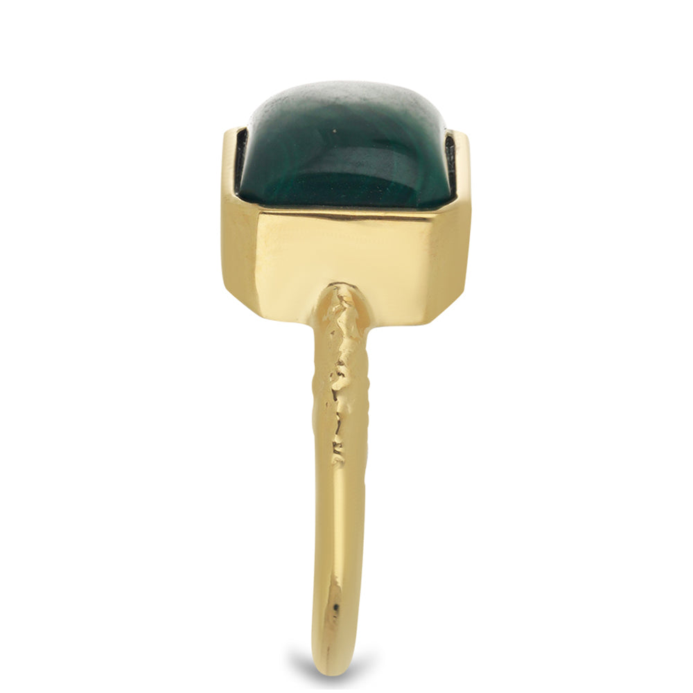 Kullattu hopeaSormus Malakiitilla