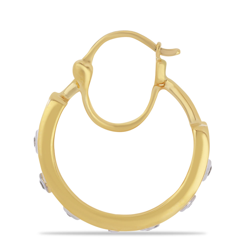 Kullatut hopeat Korvakorut Emaloidulla ja Valkoisella Topaasilla