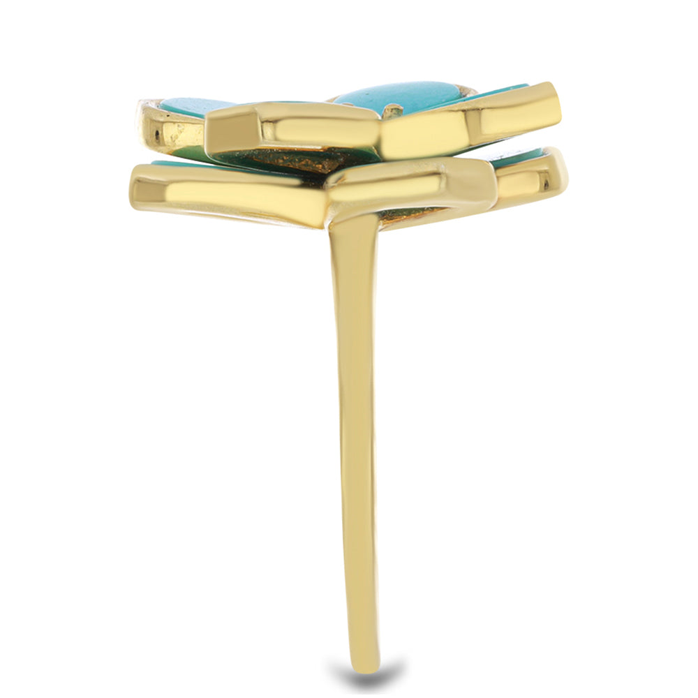 Kullattu hopeaSormus Ruususen Turkoosilla