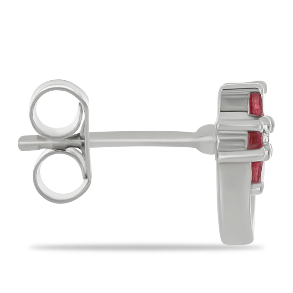 HopeaKorvakorut Malagassin Rubiinilla ja Valkoisella Topaasilla