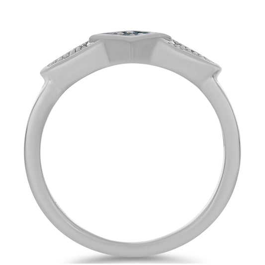 HopeaSormus Sinisellä Timantilla ja Valkoisella Timantilla