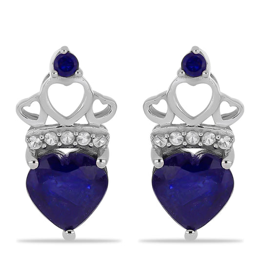 HopeaKorvakorut Australialaisella Sinisellä Safiirilla ja Valkoisella Topaasilla