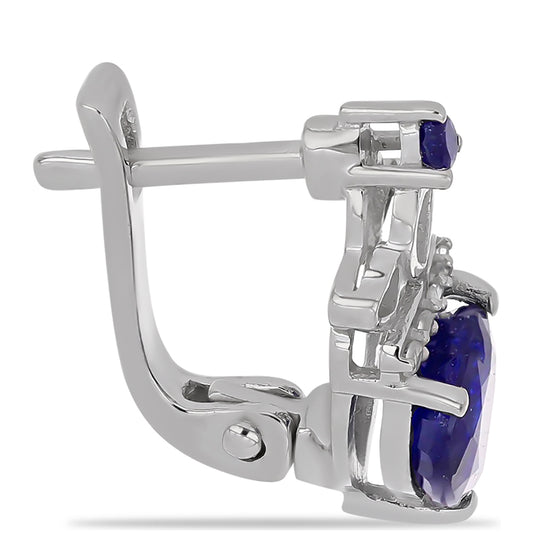 HopeaKorvakorut Australialaisella Sinisellä Safiirilla ja Valkoisella Topaasilla