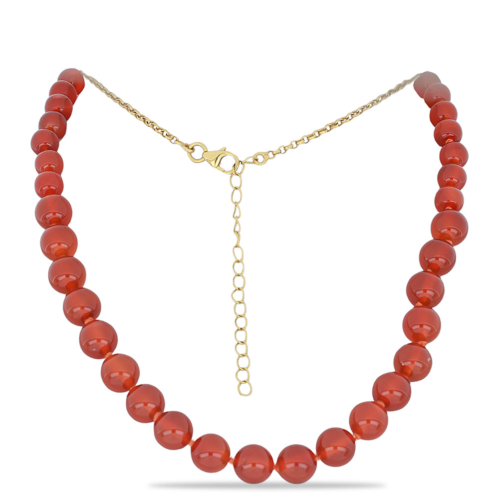 Kullattu hopeaKaulakoru Punainen kalsedoni