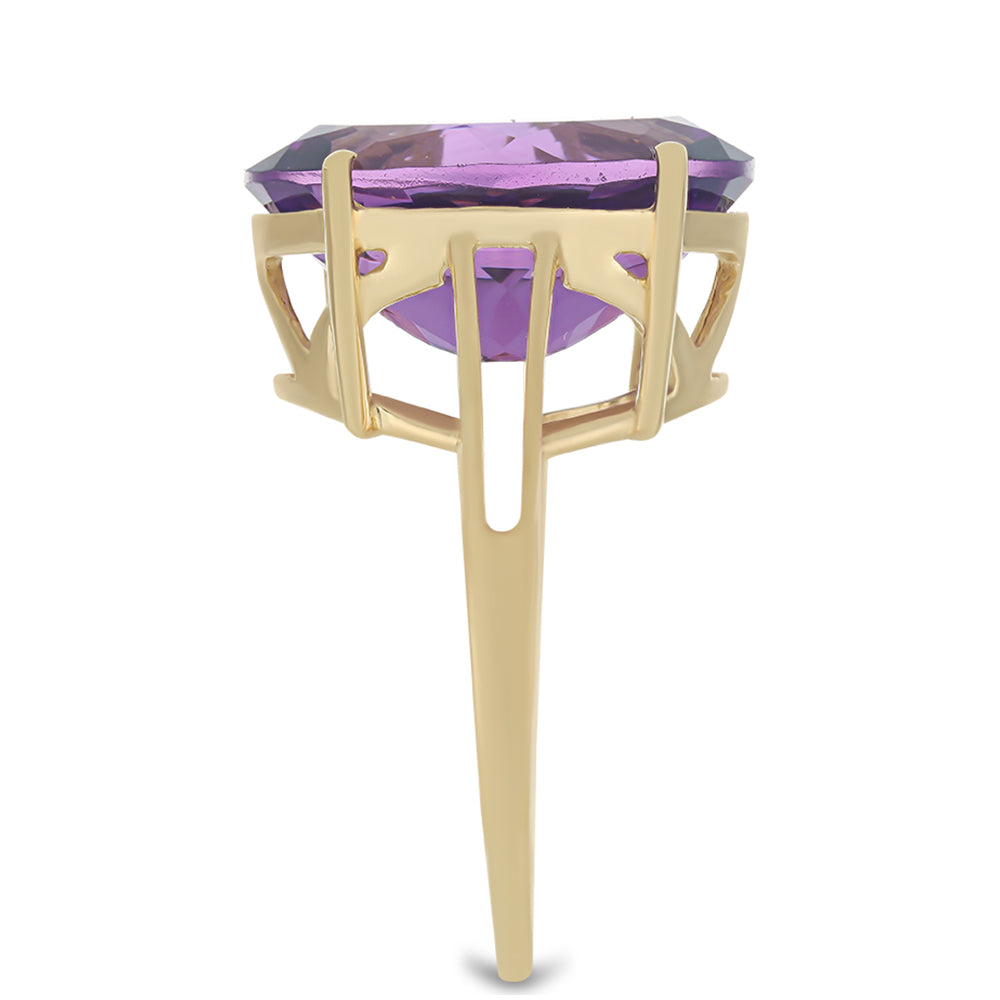 Kullattu hopeaSormus Marokon Ametistilla