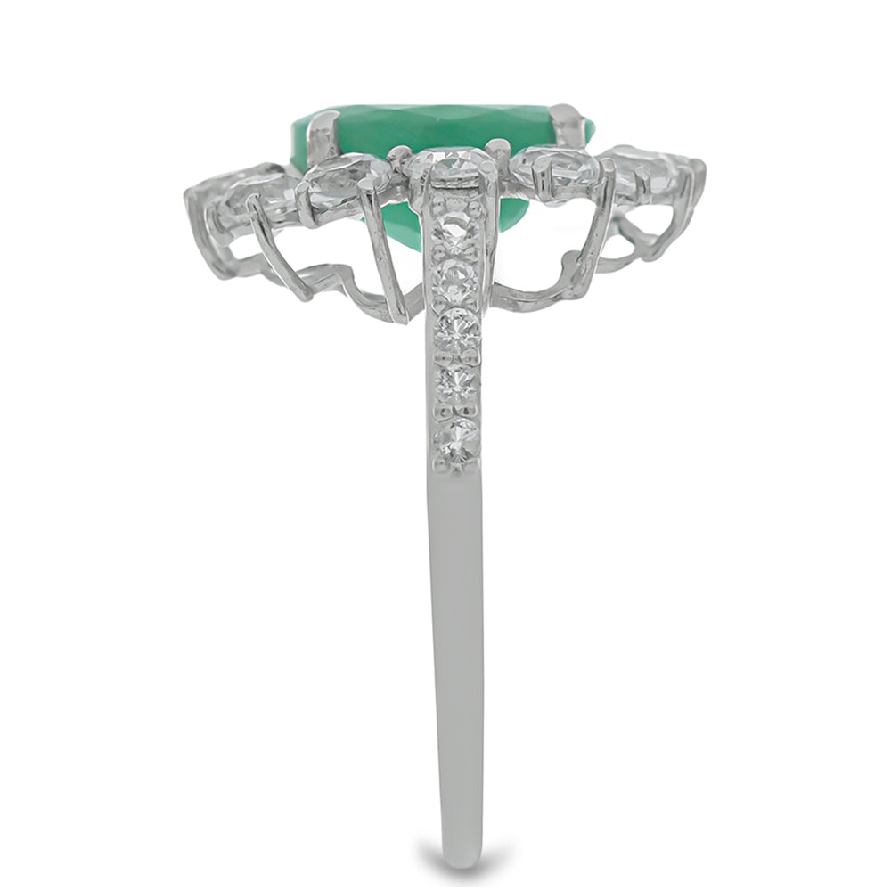 HopeaSormus Brasilian Smaragdilla ja Valkoisella Topaasilla