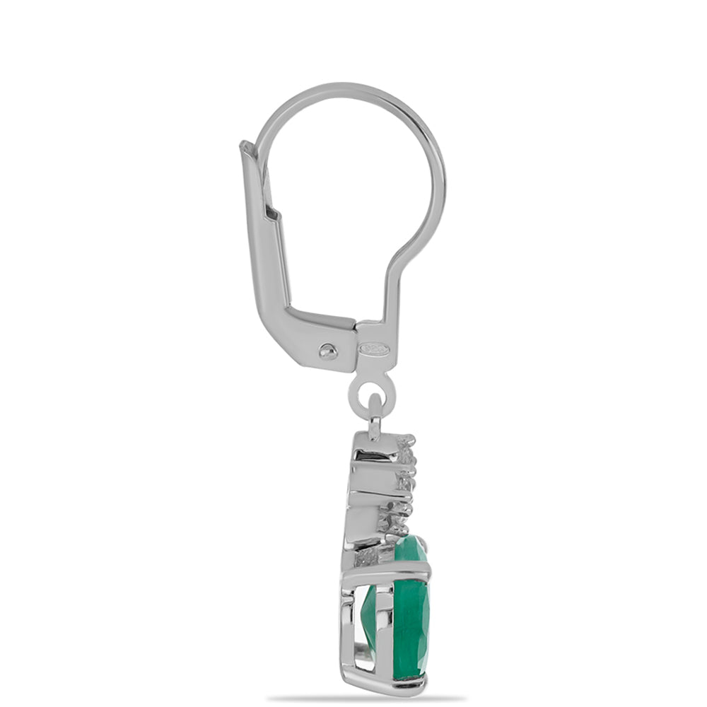 HopeaKorvakorut Brasilian Smaragdilla ja Valkoisella Topaasilla