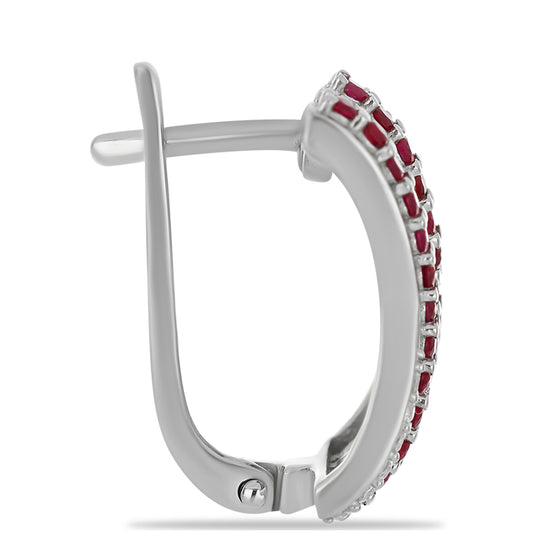 HopeaKorvakorut Malagassin Rubiinilla ja Valkoisella Topaasilla