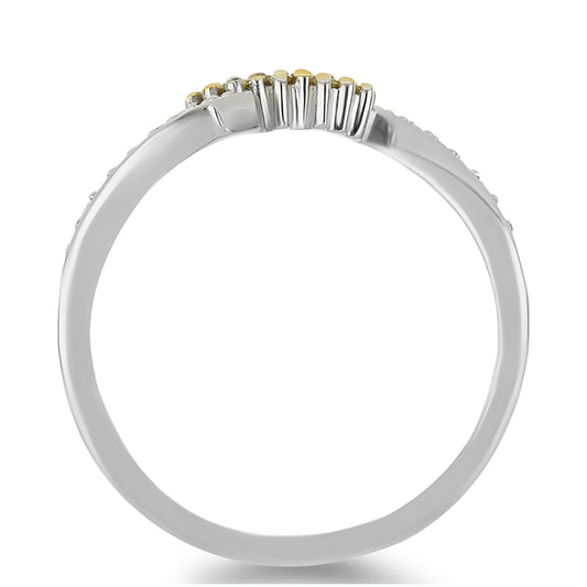 HopeaSormus Keltaisella Timantilla ja Valkoisella Timantilla