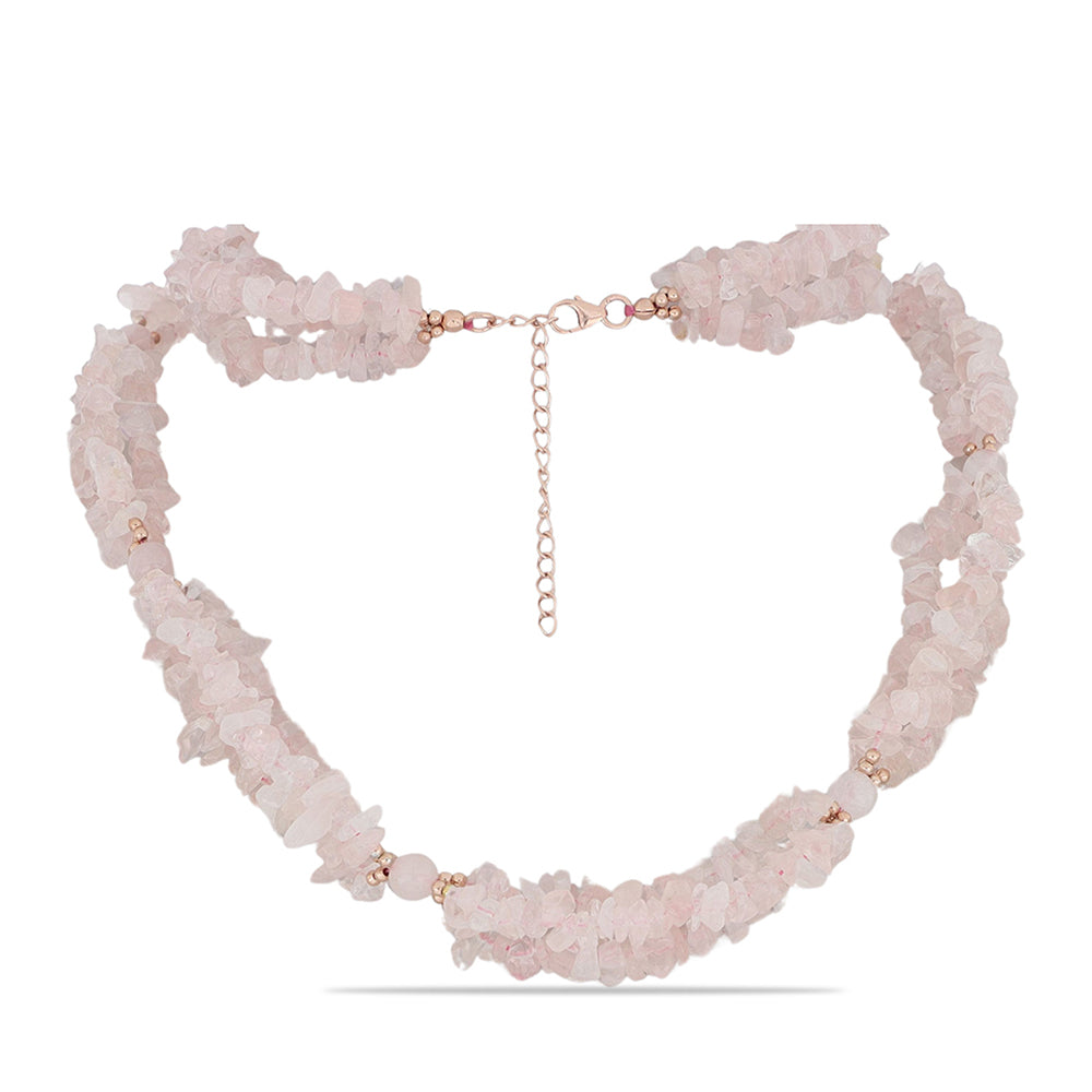 Kullattu hopeaKaulakoru Ramaratina Ruusukvartsilla