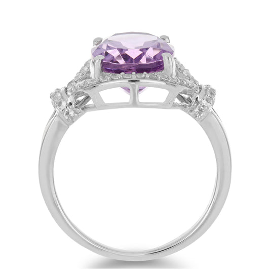 HopeaSormus Vera Cruz Ametistilla ja Valkoisella Topaasilla