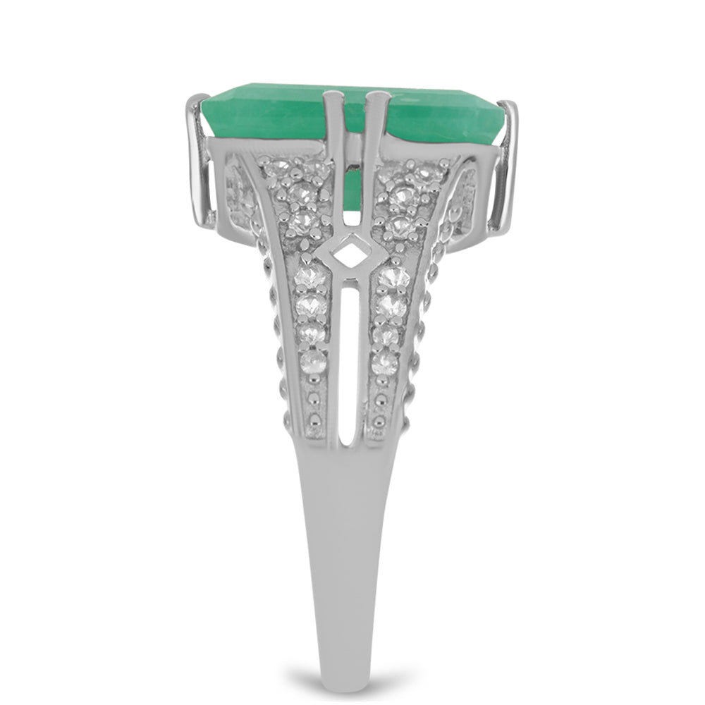 HopeaSormus Brasilian Smaragdilla ja Valkoisella Topaasilla