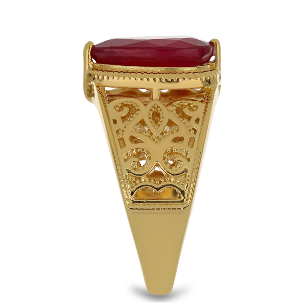 Kullattu hopeaSormus Malagassin Rubiinilla