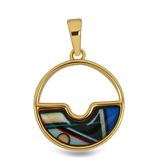 Kullattu hopeaRiipus Emaloidulla