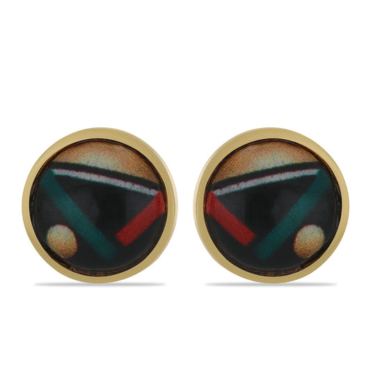 Kullatut hopeat Korvakorut Emaloidulla