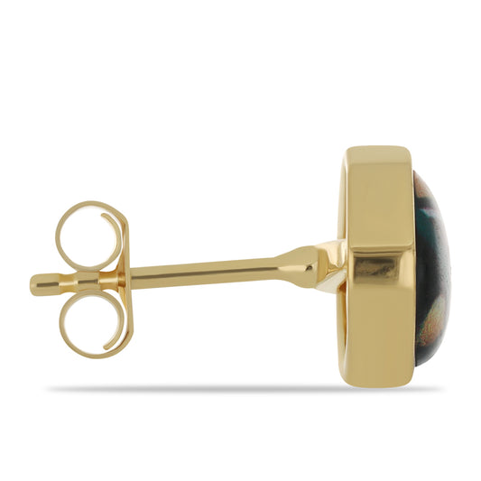 Kullatut hopeat Korvakorut Emaloidulla