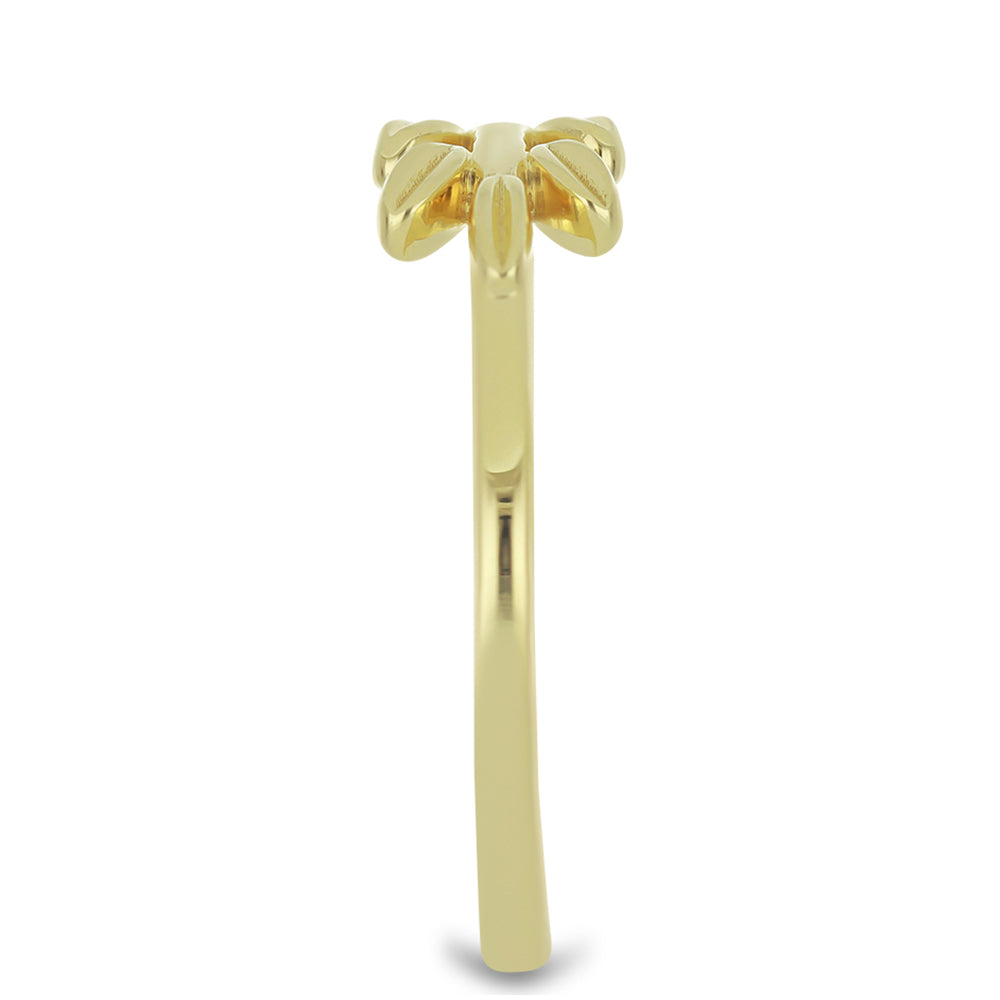 Kullattu hopeaSormus Valkoisella Timantilla