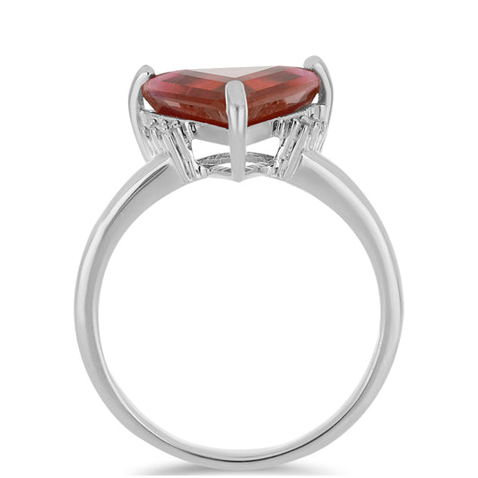 HopeaSormus Malagassin Rubiinilla ja Valkoisella Topaasilla