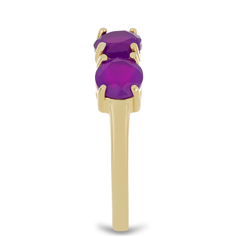 Kullattu hopeaSormus Violetilla Akaatilla