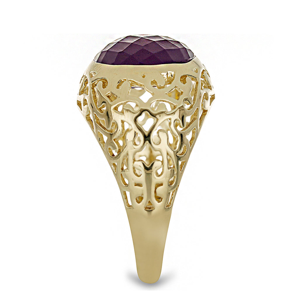 Kullattu hopeaSormus Violetilla Akaatilla