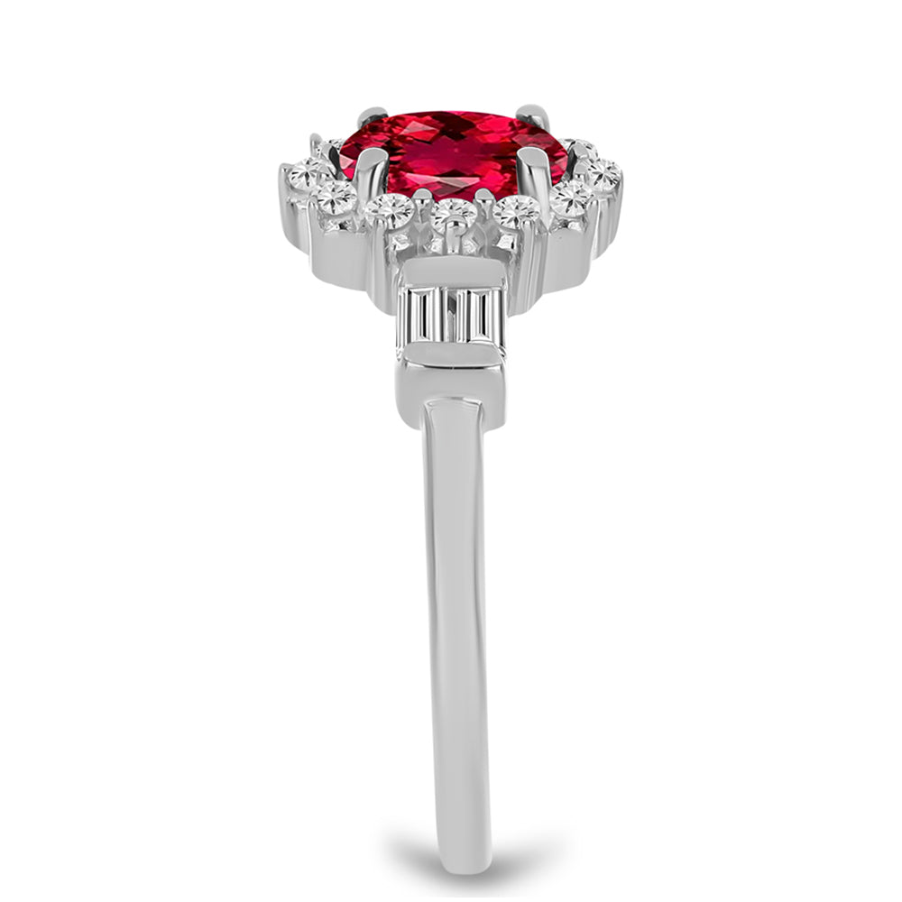 HopeaSormus Cruzeiro Rubelliitilla ja Valkoisella Zirkonilla