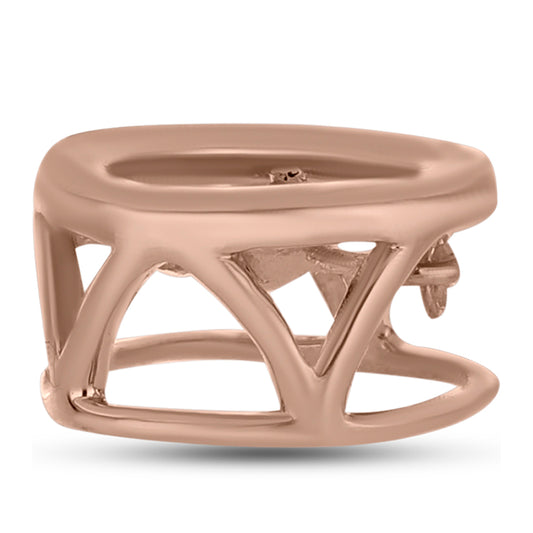 Kullattu hopeaRiipus Vaaleanpunaisella Tanssivalla Timantilla