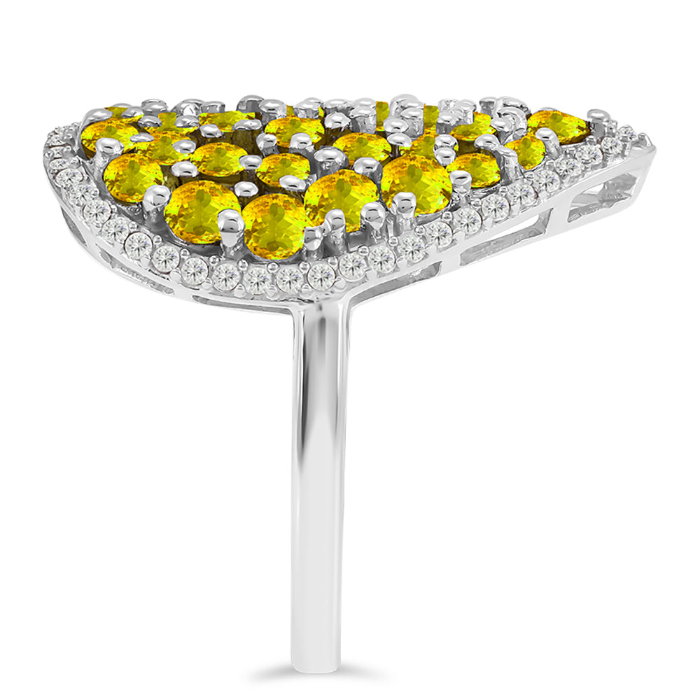 HopeaSormus Ural Sitriinillä ja Valkoisella Topaasilla