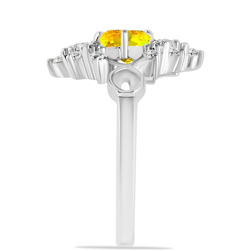 HopeaSormus Ural Sitriinillä ja Valkoisella Topaasilla