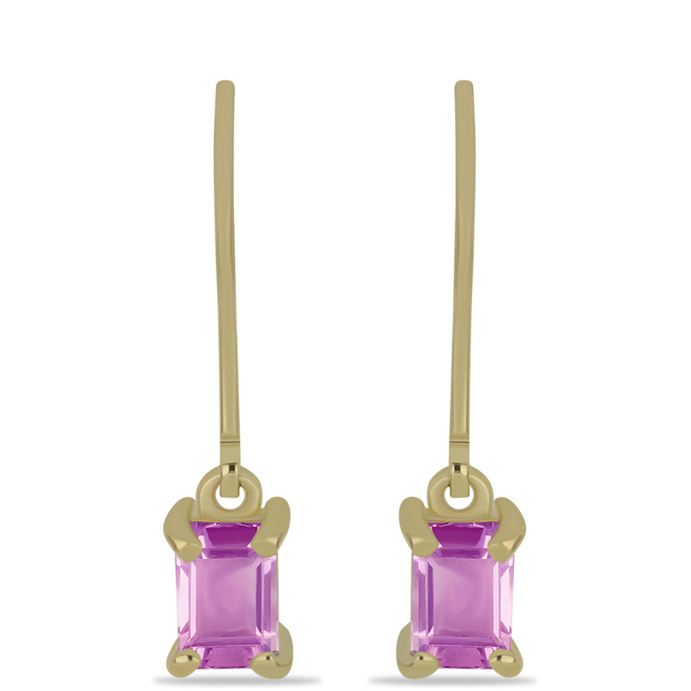 Kullatut hopeat Korvakorut Pink Fluorite