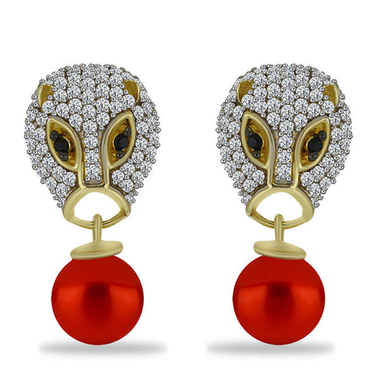 Kullatut hopeat Korvakorut Punainen makeanveden helmellÀ ja Vuoristo-Badahƥanin Mustalla SpinellillÀ