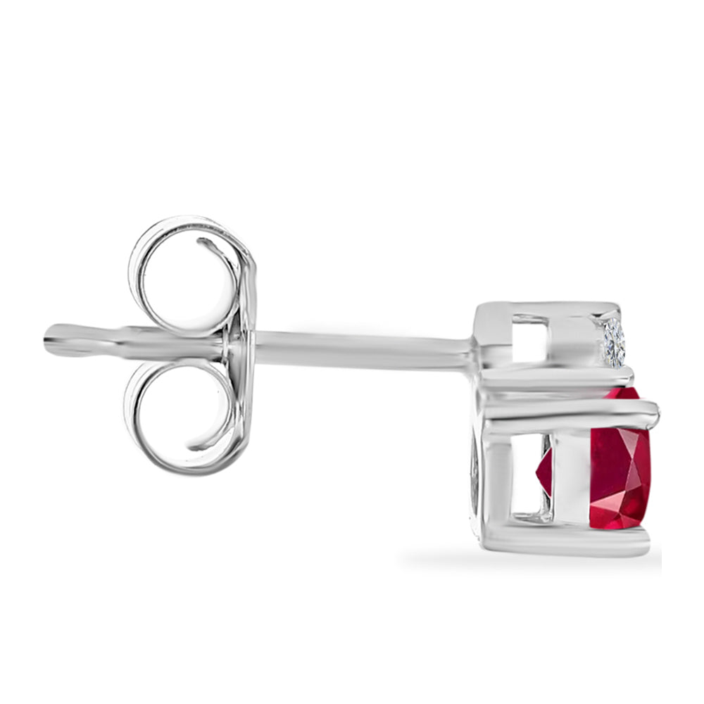 HopeaKorvakorut Malagassin Rubiinilla ja Valkoisella Timantilla