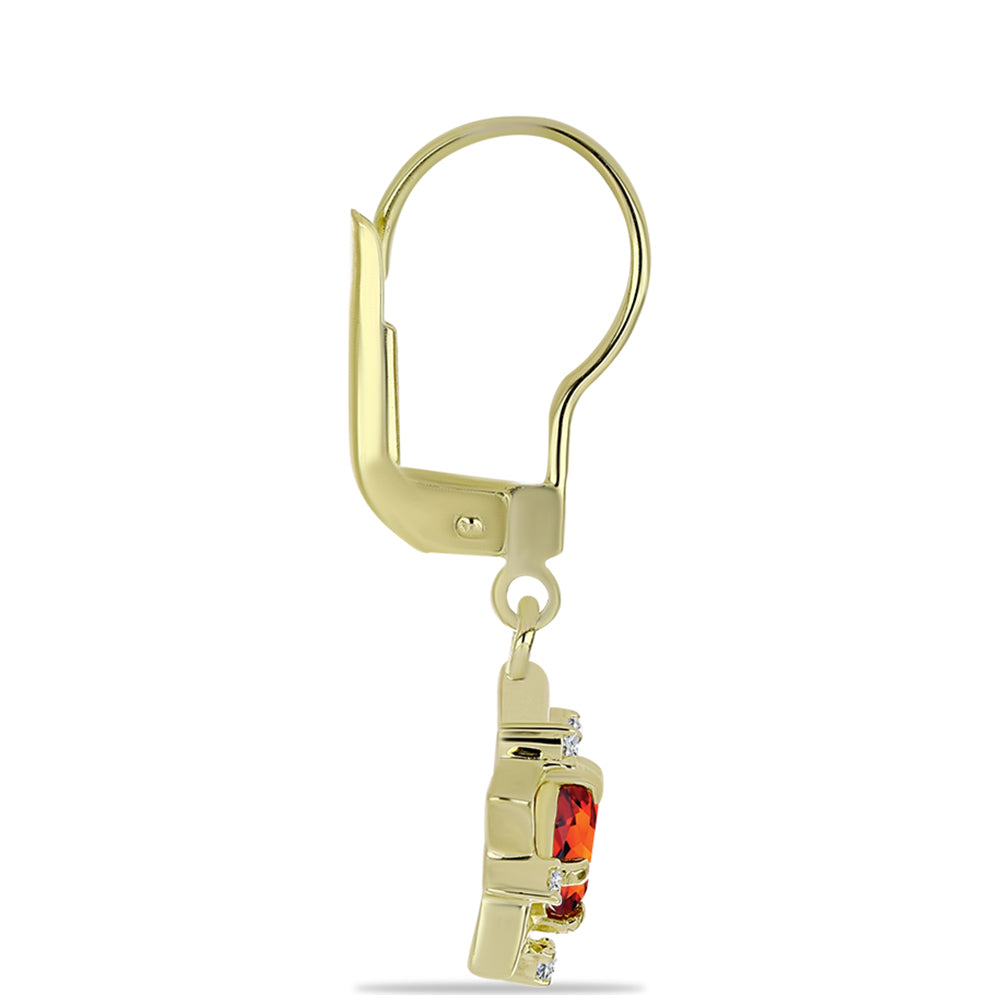 Kullatut hopeat Korvakorut Madeiran Sitriinillä ja Valkoisella Topaasilla