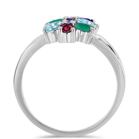 HopeaSormus Marokon Ametistilla ja Vihreällä Akaatilla