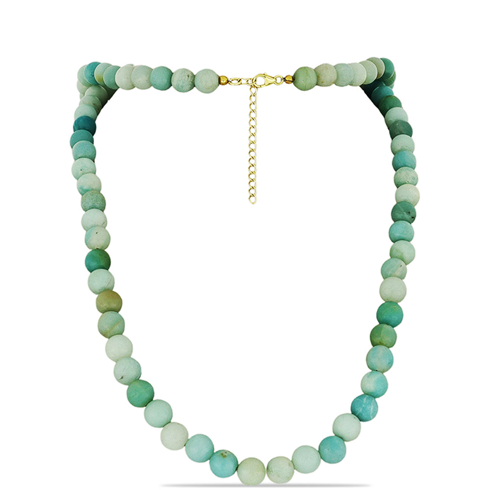 Kullattu hopeaKaulakoru Amatsoniitillä