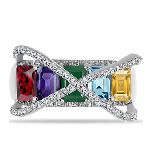 HopeaSormus Marokon Ametistilla ja Vihreällä Akaatilla