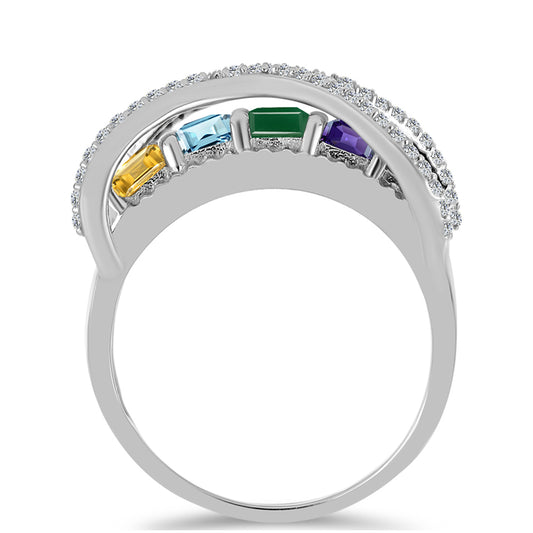 HopeaSormus Marokon Ametistilla ja Vihreällä Akaatilla