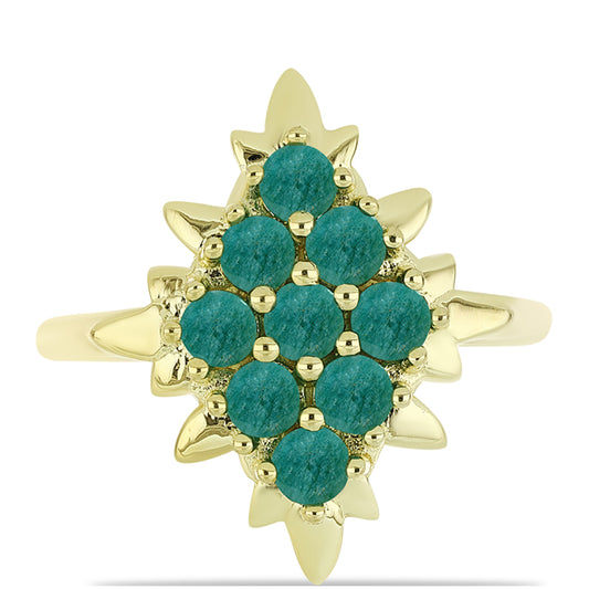 Kullattu hopeaSormus Amatsoniitillä