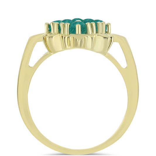 Kullattu hopeaSormus Amatsoniitillä