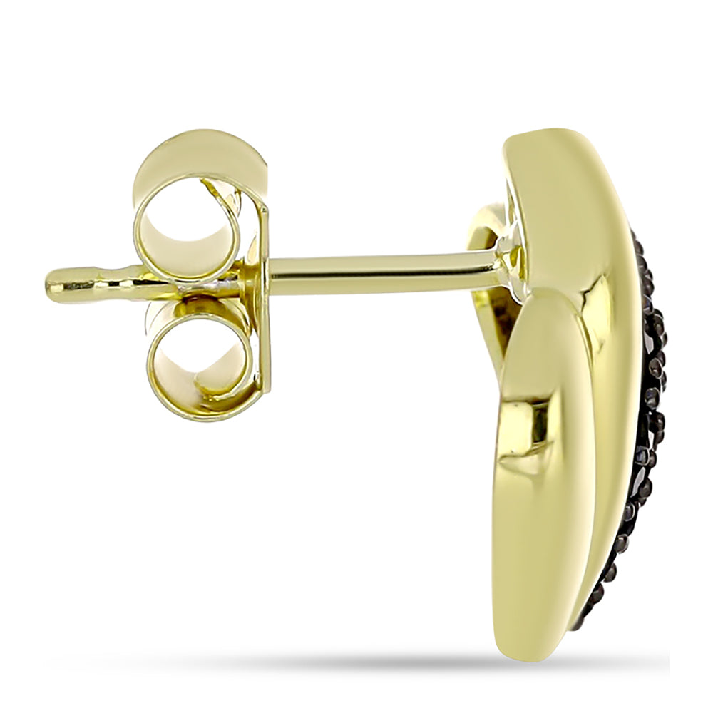 Kullatut hopeat Korvakorut Mustalla Spinellillä