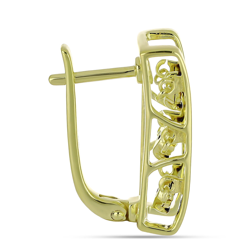 Kullatut hopeat Korvakorut Sinisellä Timantilla