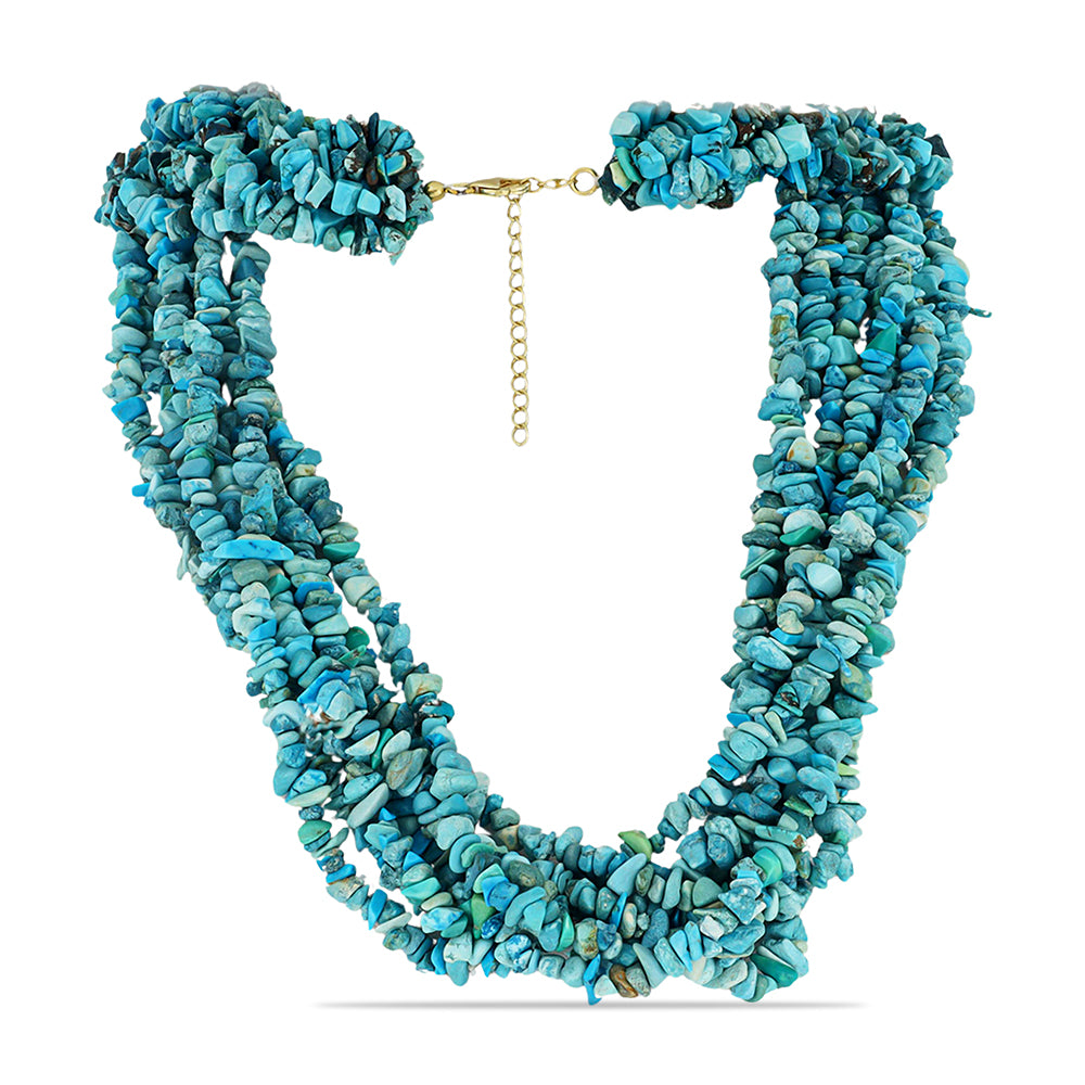 Kullattu hopeaKaulakoru Ruususen Turkoosilla