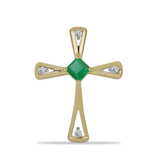 Kullattu hopeaRiipus Brasilian Smaragdilla ja Valkoisella Topaasilla