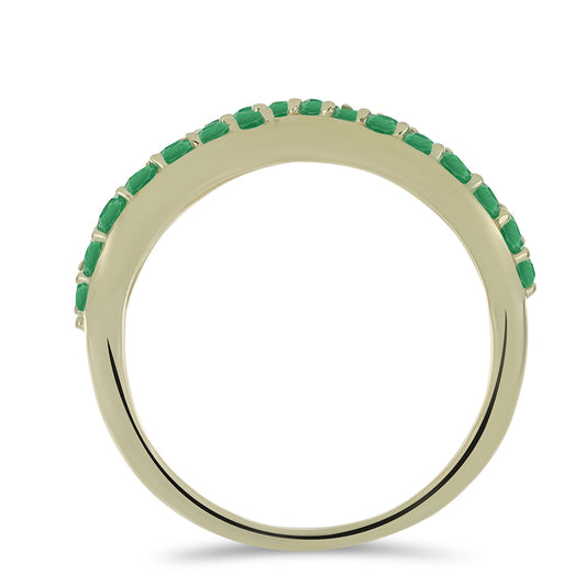 Kullattu hopeaSormus Brasilian Smaragdilla