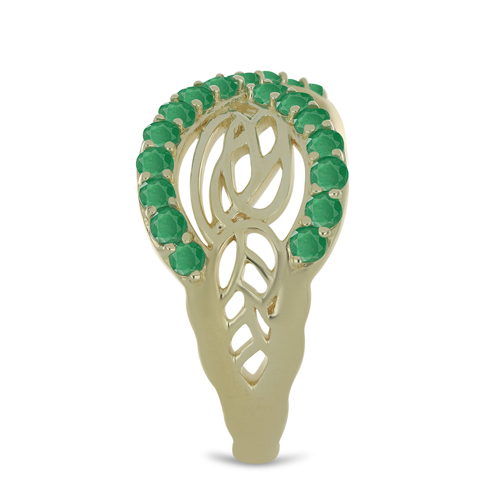 Kullattu hopeaSormus Brasilian Smaragdilla