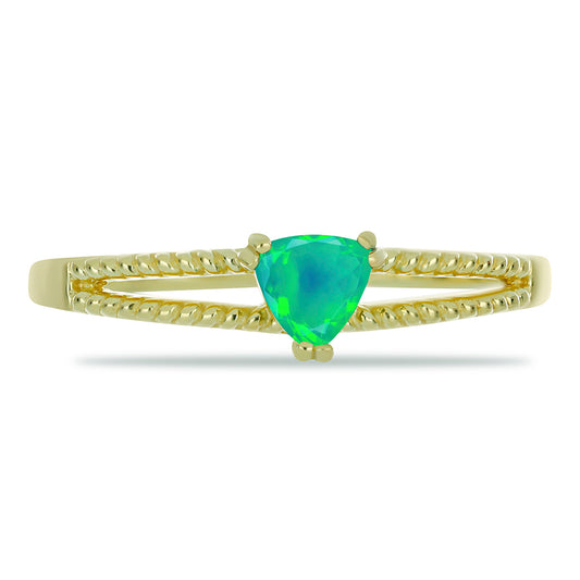 Kullattu hopeaSormus Lega Dembin VihreÀllÀ Etiopian Opaalilla